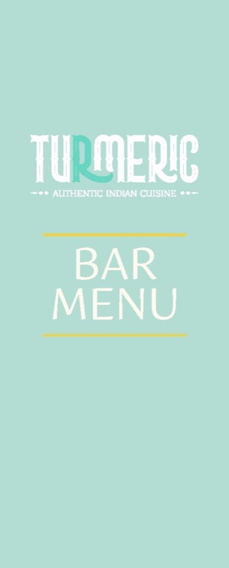 Turmeric bar menu cover